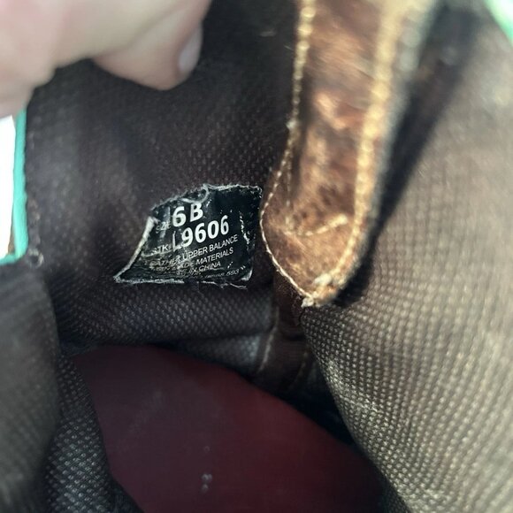 Justin Gypsy Brown Leather Teal Embroidered Cowboy Boots Womens Size 6B Boho - Picture 13 of 13